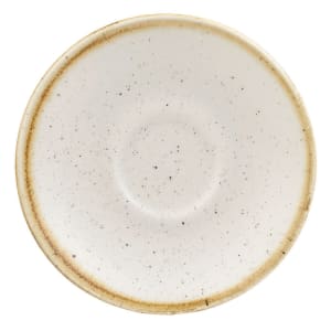 893-SWHSESS1 4 1/2" Round Stonecast Espresso Saucer - Ceramic, Barley White