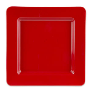 284-ML12RSP 12" Square Melamine Dinner Plate, Red