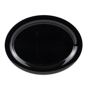 284-OP135BK 13 1/2" x 10 1/4" Oval Black Elegance Platter - Melamine, Black