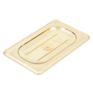 144-90HPC150 H-Pan Food Pan Cover - 1/9 Size, Non-Stick, Flat, Amber