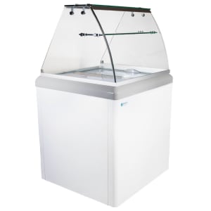 864-HBG4HC 28 1/2" Stand Alone Gelato Dipping Cabinet w/ 4 Pan Capacity - White, 115v