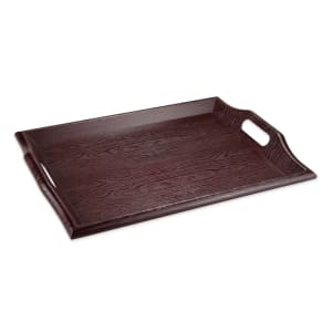 284-RST18151M Room Service Tray, 19" x 14 1/4", Plastic, Mahogany