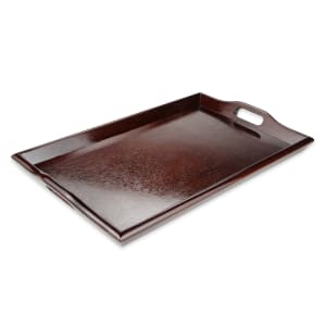 284-RST2516M Rectangular Room Service Tray, 25" x 16", Hardwood, Mahogany