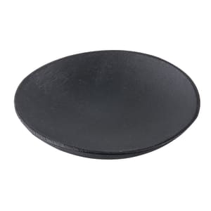 229-BAMDRBK2 2 1/2" Round Disposable Plate - Bamboo, Black
