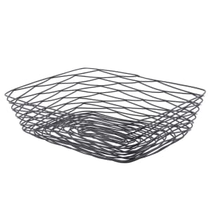 229-BK17212 Rectangular Artisan Collection Basket, 12 L x 9 W x 3 1/2"H, Metal, Black