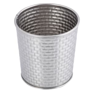 229-GTSS31 13 oz Round Brickhouse Collection Fry Cup - 3 1/2" x 3 1/2", Stainless