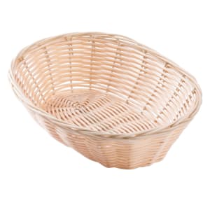 229-1174W Woven Basket, 9 x 6 x 2 1/4", Oval, Polypropylene Cord, Natural