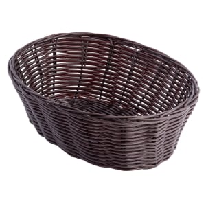 229-1476 Handwoven Basket, 10 x 6 1/2 x 3", Polypropylene Cord, Brown