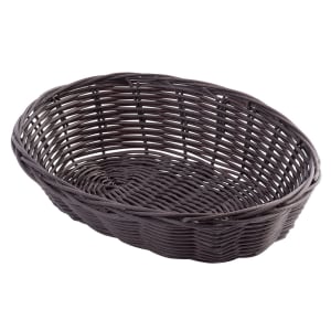229-1474 Handwoven Basket, 9 x 6 x 2 1/4", Polypropylene Cord, Brown