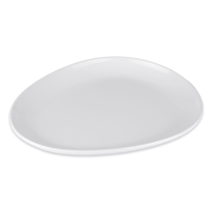 284-CS6111W 11" x 9 1/4" Oval Siciliano Platter - Melamine, White