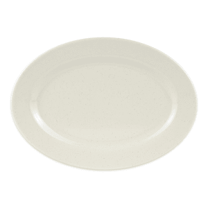 284-M4020IR 14" x 10" Oval Santa Fe Platter - Melamine, White