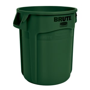 007-2632DGRN 32 gallon Brute Trash Can - Plastic, Round, Food Rated