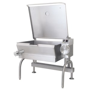 109-SEL30T12081 30 gal. Tilt Skillet - Open Leg Base, Peened Interior, Measurement Marks, 208v/1ph