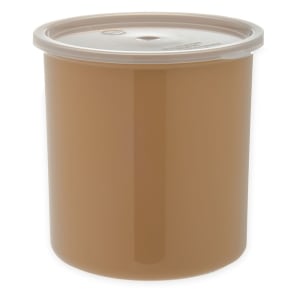 028-030206 2 7/10 qt Crock w/ Translucent Lid - Plastic, Beige