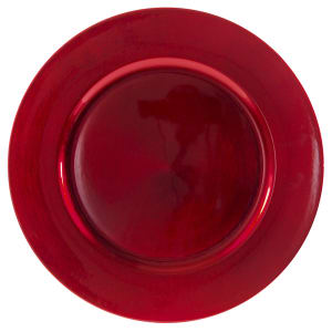 861-LARD24 13" Round Charger Plate - Acrylic, Lacquer Red