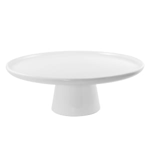 861-WTR10CAKESTND 10 1/2" Round Cake Stand - Porcelain, White