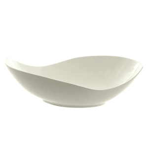 861-WTR12CANOEBWL 36 oz Canoe Shaped Serving Bowl - Porcelain, White