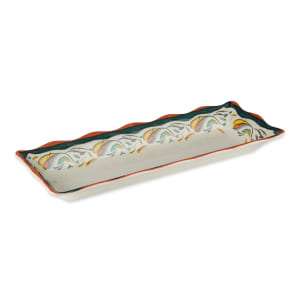284-ML87BF Rectangular Display Tray, 17 1/2" x 6 3/4", Melamine, White