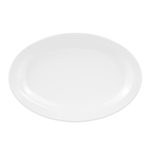 284-OP610W 10" x 6 3/4" Oval Supermel Platter - Melamine, White