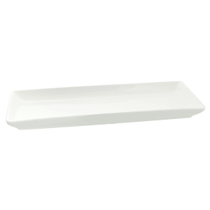861-WTR10CPREC 10 1/8" x 4 1/2" Rectangular Whittier Platter - Porcelain, White