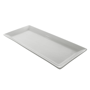 861-WTR715REC 15" x 7" Rectangular Whittier Platter - Porcelain, White