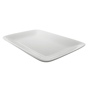 861-WTR96REC 10 1/2" x 7" Rectangular Whittier Platter - Porcelain, White