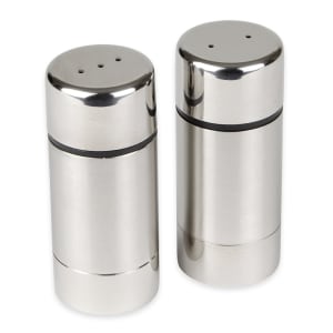 166-SP35 1 1/2 oz  Salt & Pepper Shaker Set - Stainless Steel, 3 1/2"H