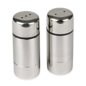166-SP29 1 oz  Salt & Pepper Shaker Set - Stainless Steel, 3"H