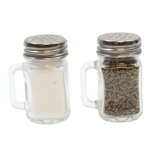 229-C17012 1 1/2 oz Salt & Pepper Shaker Set - Glass, 2 1/2"H