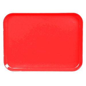 144-1520CL163 Fiberglass Camlite® Cafeteria Tray - 20 1/4"L x 15"W, Rose Red