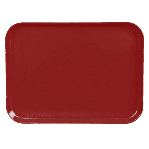 144-1520CL675 Fiberglass Camlite® Cafeteria Tray - 20 1/4"L x 15"W, Steel Red