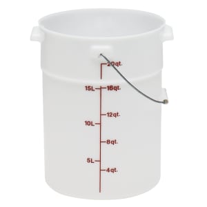 144-PWB22148 22 qt Pail with Bail - Natural White