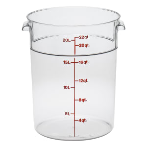 144-RFSCW22135 22 qt Camwear Round Storage Container - Clear