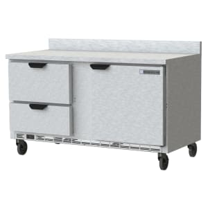 118-WTRD60AHC2FIP 60" Worktop Refrigerator w/ (2) Section, 115v