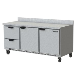 118-WTRD72AHC2FIP 72" Worktop Refrigerator w/ (3) Section, 115v
