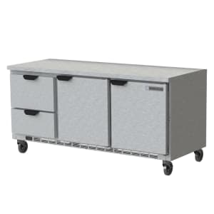 118-WTRD72AHC2FLT 72" Worktop Refrigerator w/ (3) Section, 115v