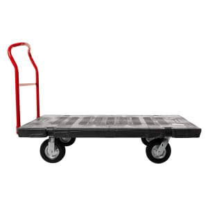 007-447100BLA 2500 lb Platform Truck w/ Tie Downs, 62"L x 31 7/10" W