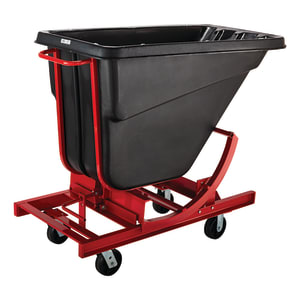 007-FG105443BLA 1/2 cu yd Trash Cart w/ 750 lb Capacity, Black