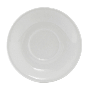 424-ALE060 6" Round Alaska Saucer - Ceramic, Porcelain White