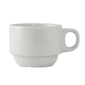 424-ALF0703 7 oz Alaska/Colorado Cup - Ceramic, Porcelain White
