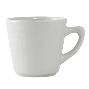 424-ALF075 7 1/2 oz Alaska/Colorado Cup - Ceramic, Porcelain White