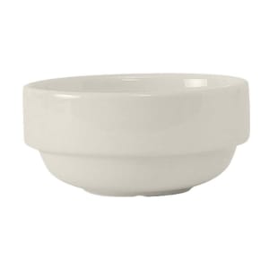 424-AMU046 8 1/2 oz Round Bouillon Bowl - Ceramic, Pearl White