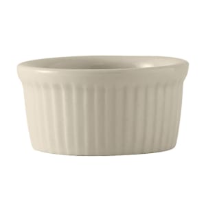 424-BEX0452 4 1/2 oz Fluted Ramekin - Ceramic, American White