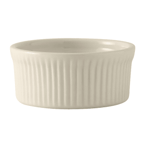 424-BEX1002 10 oz Round Souffle Dish - Ceramic, American White