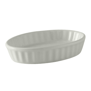 424-BWK0602 6 oz Oval Creme Brulee Dish - Ceramic, White