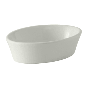 424-BWK100 10 oz. Oval, Ceramic Baking Dish, White