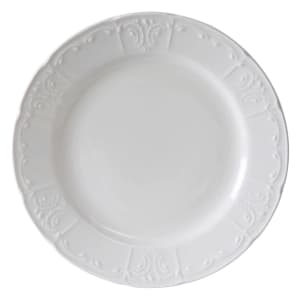 424-CHA096 9 3/4" Round Chicago Plate - Ceramic, Porcelain White