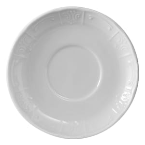 424-CHE054 5 5/8" Round Chicago Saucer - Ceramic, Porcelain White
