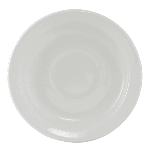 424-CLE057 5 7/8" Round Alaska Saucer - Ceramic, Porcelain White