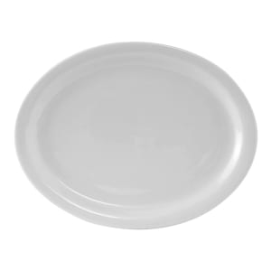 424-CLH096 9 3/4" x 7 1/4" Oval Colorado Platter - Ceramic, Porcelain White